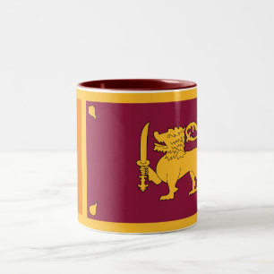 Flagge Sri Lankas Zweifarbige Tasse
