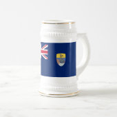 Flagge St. Helena Bierglas (VorderseiteRechts)