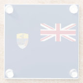 Flagge St. Helena Glasuntersetzer (Rückseite)