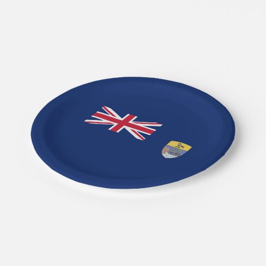 Flagge St. Helena Pappteller (Schrägansicht)