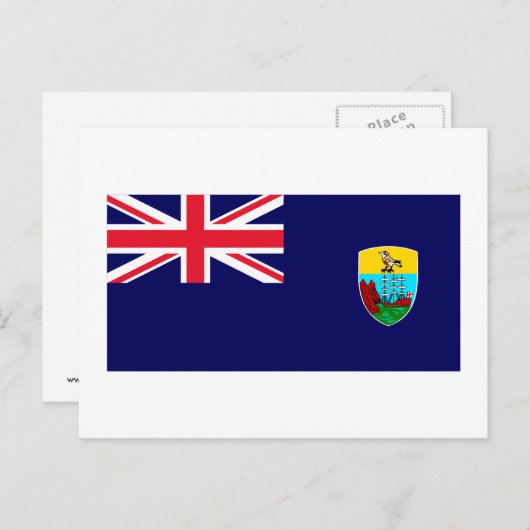 Flagge St. Helena Postkarte (Vorne/Hinten)
