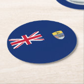 Flagge St. Helena Runder Pappuntersetzer (Angewinkelt)