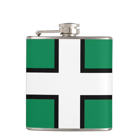 Flagge St. Petrocs/Flagge von Devon Flachmann (Vorderseite)