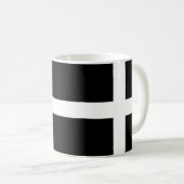 Flagge St. Pirans/Flagge von Cornwall Kaffeetasse (VorderseiteRechts)
