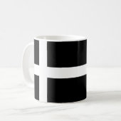 Flagge St. Pirans/Flagge von Cornwall Kaffeetasse (Vorderseite Links)