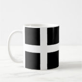 Flagge St. Pirans/Flagge von Cornwall Kaffeetasse (Links)