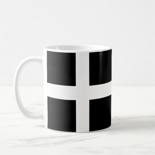 Flagge St. Pirans/Flagge von Cornwall Kaffeetasse (Links)