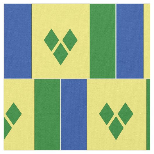 Flagge St. Vincent Stoff (Nahaufnahme)