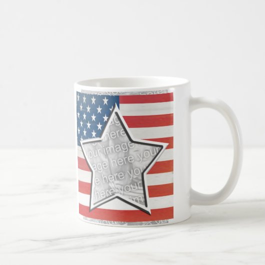 Flagge-Stern-Schablone Kaffeetasse (Rechts)