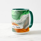 Flagge Stolz Welle Tasse (VorderseiteRechts)