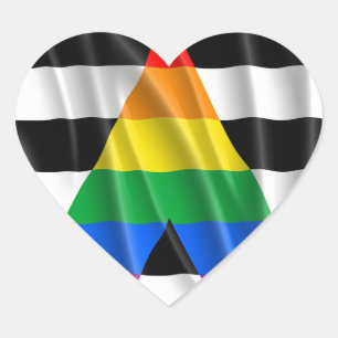 FLAGGE STRAIGHT ALLY Herz-Aufkleber