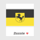 Flagge Stuttgart, Deutschland Aufkleber (Blatt)