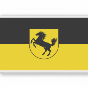 Flagge Stuttgart, Deutschland Aufkleber