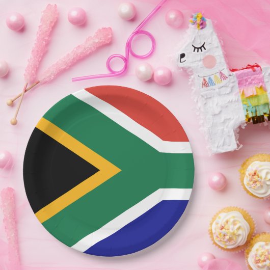 Flagge Südafrikas Pappteller (Party)