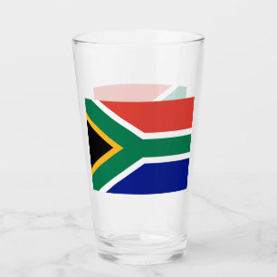 Flagge Südafrikas - Patriotischer Glass Cup Glas
