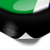 Flagge Südafrikas Poster (Ecke)