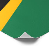 Flagge Südafrikas Poster (Ecke)