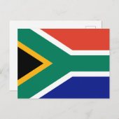 Flagge Südafrikas Postkarte (Vorne/Hinten)