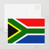 Flagge Südafrikas Postkarte (Vorne/Hinten)