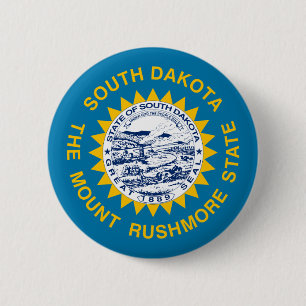 Flagge Süddakotas Button