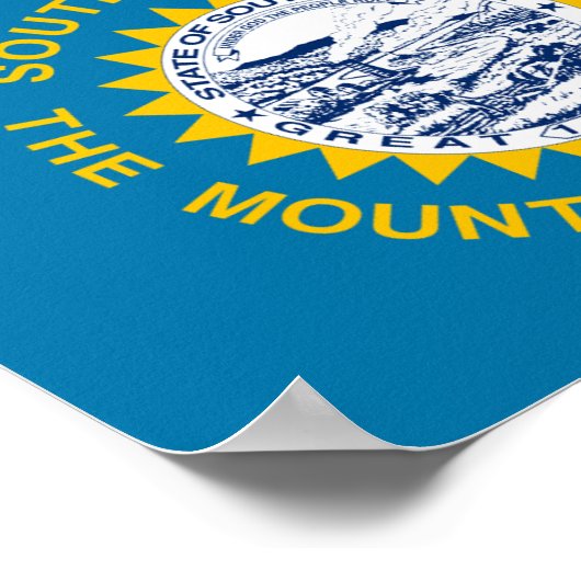 Flagge Süddakotas Poster (Ecke)