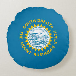 Flagge Süddakotas (US-Staat) Rundes Kissen