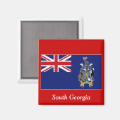 Flagge Südgeorgiens Magnet (Vorderseite/Rückseite)