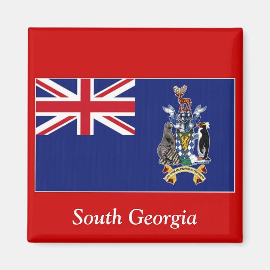 Flagge Südgeorgiens Magnet (Vorne)