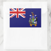 Flagge Südgeorgiens und Südsandwieninseln Rechteckiger Aufkleber (Tasche)