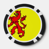 Flagge Südhollands Pokerchips (Rückseite)
