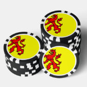 Flagge Südhollands Pokerchips (Stapel)