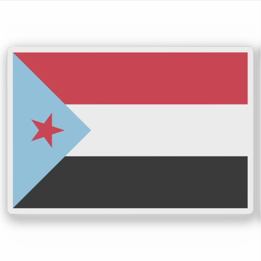 Flagge Südjemens Aufkleber (Vorderseite)