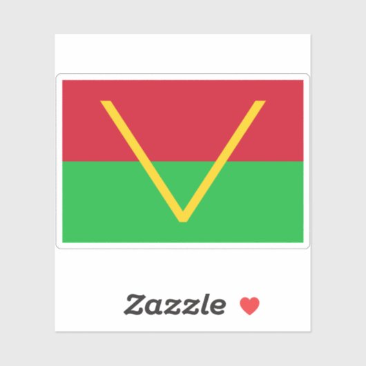 Flagge Südkasiens, Afrika Aufkleber (Blatt)