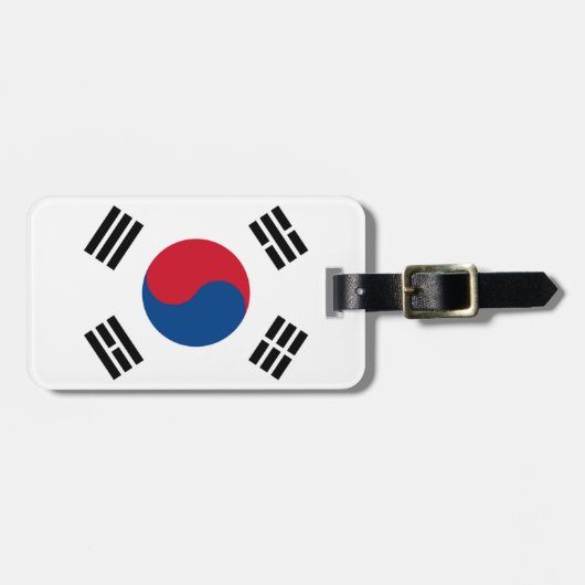 Flagge Südkorea einfacher Identifikation Gepäckanhänger (Vorderseite horizontal)