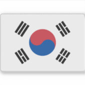 Flagge Südkoreas Aufkleber (Vorderseite)