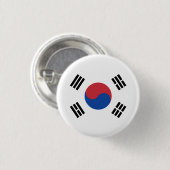 Flagge Südkoreas Button (Vorne & Hinten)