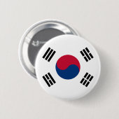 Flagge Südkoreas Button (Vorne & Hinten)