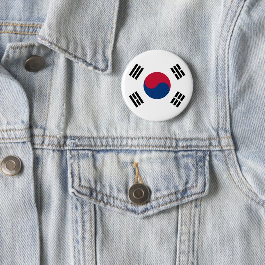 Flagge Südkoreas Button (Beispiel)