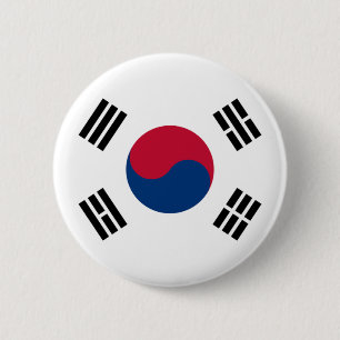 Flagge Südkoreas Button