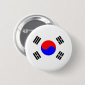 Flagge Südkoreas Button (Vorne & Hinten)