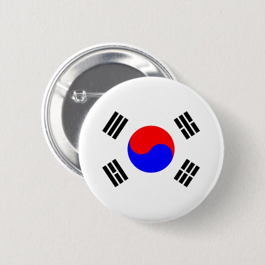 Flagge Südkoreas Button (Vorne & Hinten)