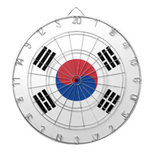 Flagge Südkoreas Dartscheibe