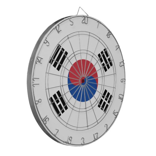 Flagge Südkoreas Dartscheibe (Vorderseite Links)