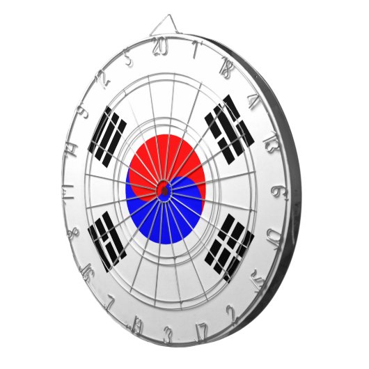 Flagge Südkoreas Dartscheibe (Vorderseite rechts)