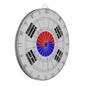 Flagge Südkoreas Dartscheibe (Vorderseite Links)