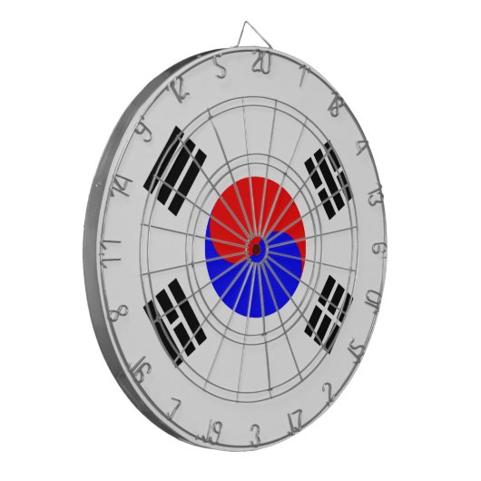 Flagge Südkoreas Dartscheibe (Vorderseite Links)