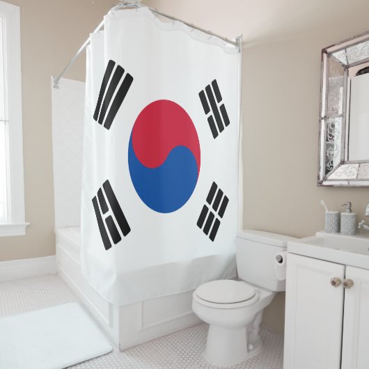 Flagge Südkoreas Duschvorhang (Beispiel)