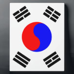 Flagge Südkoreas Fotoplatte<br><div class="desc">Flagge Südkoreas - Taegukgi</div>