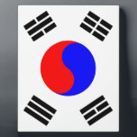 Flagge Südkoreas Fotoplatte<br><div class="desc">Flagge Südkoreas - Taegukgi</div>