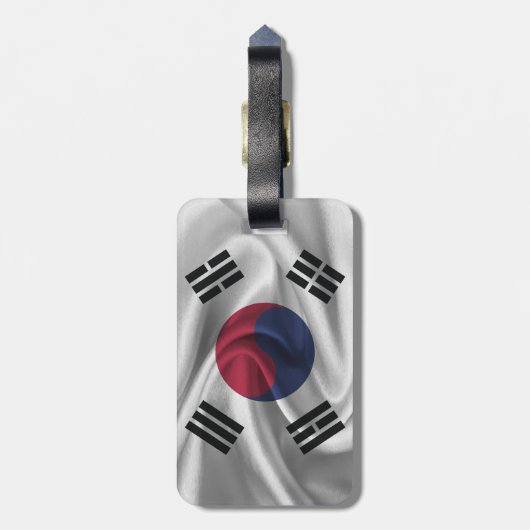 Flagge Südkoreas Gepäckanhänger (Rückseite vertikal)